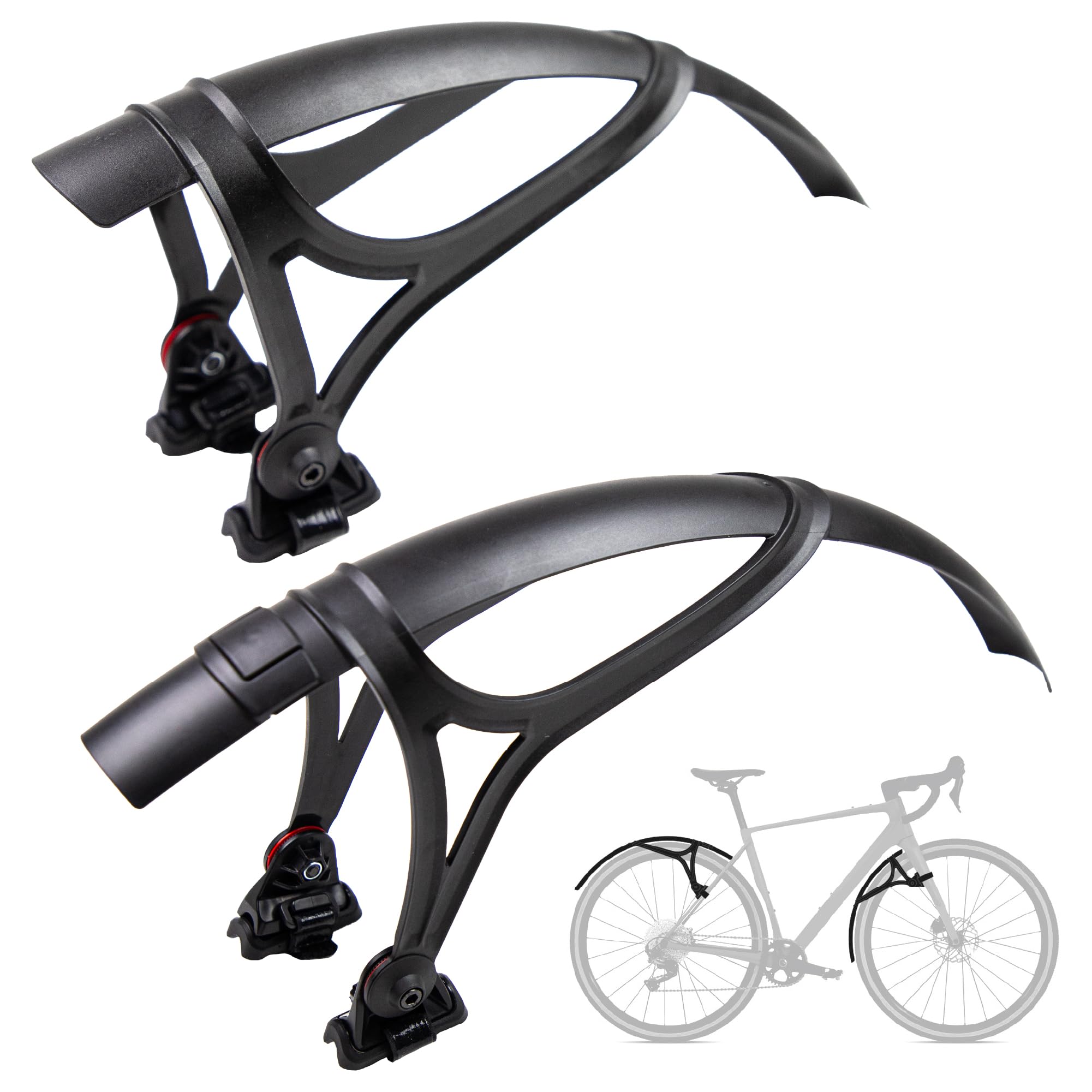 Amazon.com : Zefal Shield G50 Gravel & Road Bike Mudguard Set